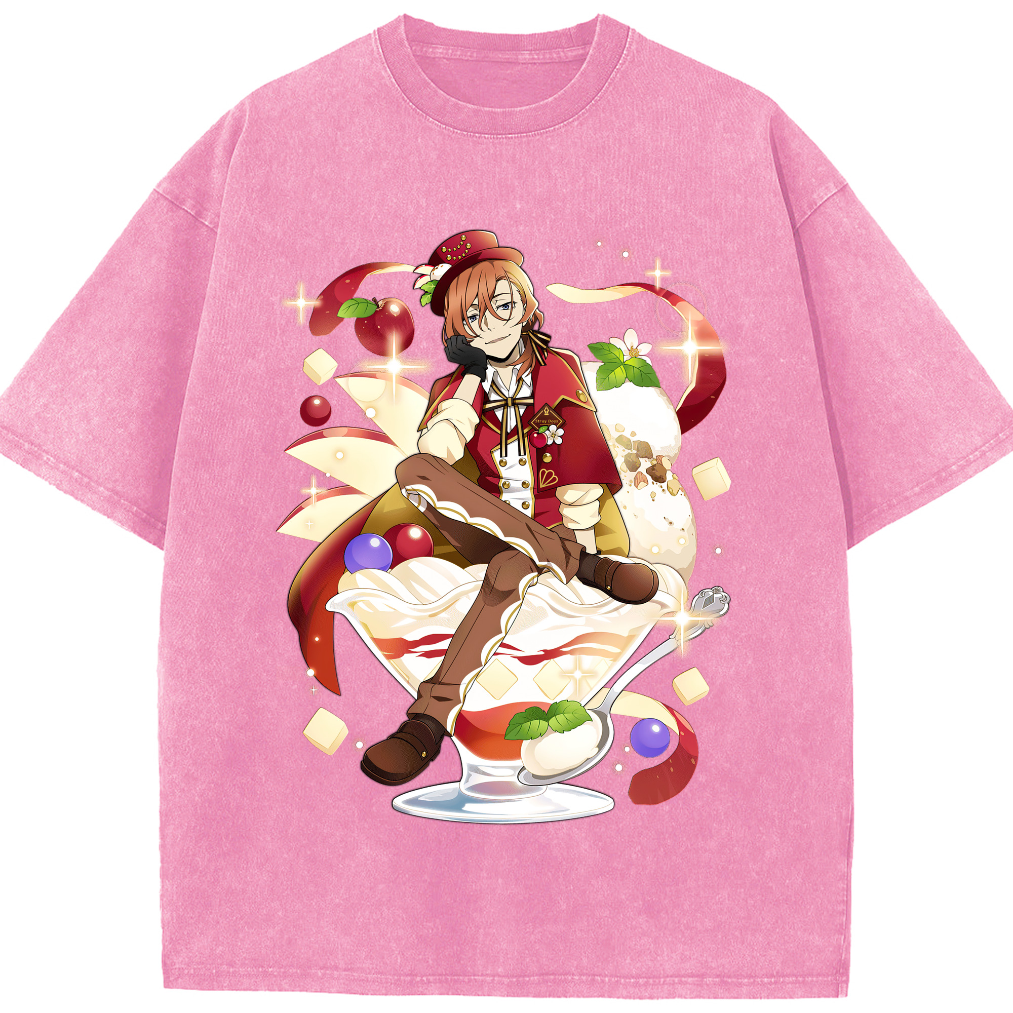 （画像用） 文豪ストレイドッグス Bungo Stray Dogs 綿100% ヴィンテージ風 半袖Tシャツ（フロントプリント）